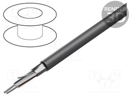 Wire; Pro-Tekt; 1x2x28AWG; shielded,Al foil; PVC; dark grey; 300V
