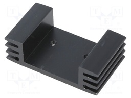 Heatsink: extruded; U; TO220; black; L: 25mm; W: 43mm; H: 13mm