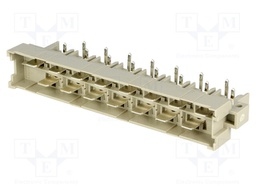Socket; DIN 41612; type H; male; PIN: 15; THT; on PCBs; angled 90°