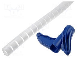 Spiral wrapping; 16mm; polypropylene; white; Helawrap HWPP