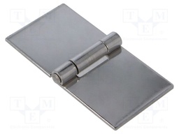 Hinge; Width: 100mm; stainless steel; H: 50mm; V: for welding