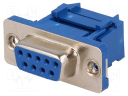 D-Sub; PIN: 9; plug; female; IDC; for ribbon cable; UNC4-40; 1.27mm