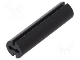 Spacer sleeve; LED; Øout: 4.8mm; ØLED: 3mm; L: 19mm; black; UL94V-0