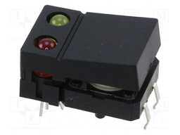Switch: keypad; Pos: 2; SPST-NO; 0.05A/24VDC; black; LED; red/yellow