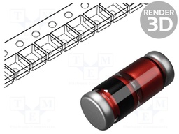 Diode: Zener; 0.5W; 18V; SMD; reel,tape; LL34; single diode; 2uA