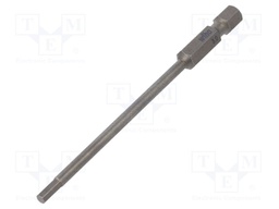 Screwdriver bit; Allen hex key; HEX 3mm; Overall len: 90mm