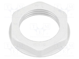 Nut; M20; polyamide; 26mm; grey; Pitch: 1,5