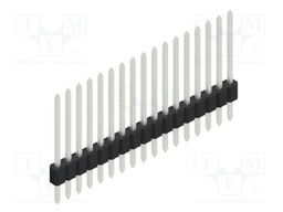 Connector: pin strips; pin header; male; PIN: 17; 1.27mm; THT; 1x17