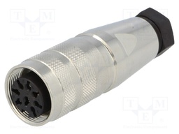 Connector: M16; female; for cable; IP65,IP67; plug; soldering; 300V