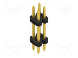 Connector: pin strips; pin header; male; PIN: 4; 2mm; THT; 2x2; 100V