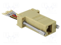 Adapter; D-Sub 9pin socket,RJ45 socket; grey