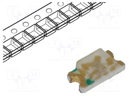 LED; SMD; 0603; green; 60÷180mcd; 1.6x0.8x0.6mm; 140°; 2.8÷3.8V