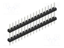 Connector: pin strips; pin header; male; PIN: 16; 2mm; THT; 1x16
