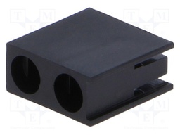 LED housing; 3mm; polyamide; angular; black; UL94V-2; H: 10mm