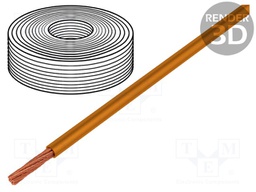 Wire; LifY; stranded; Cu; 1x0,25mm2; PVC; orange; 300V; -15÷80°C