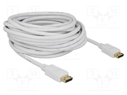 Cable; DisplayPort plug,both sides; DisplayPort 1.2; 10m; white