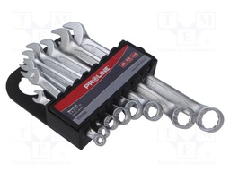 Wrenches set; combination spanner; Chrom-vanadium steel; 8pcs.