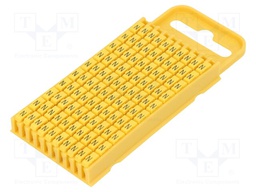 Markers for cables and wires; Label symbol: N; 4.3÷5.3mm; yellow
