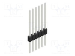 Connector: pin strips; pin header; male; PIN: 6; 1.27mm; THT; 1x6