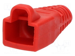 RJ45 plug boot; 6mm; Colour: red
