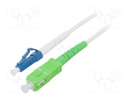 Fiber patch cord; OS2; LC/UPC,SC/APC; 1m; Optical fiber: 9/125um