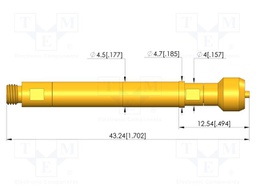 Test needle; plug-in