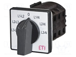 Switch: voltmeter cam switch; Stabl.pos: 7; 25A; for building in