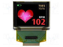 Display: OLED; graphical; 1.27"; 128x96; Dim: 33.7x41.25x1.6mm