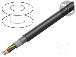 Wire; JZ-600 HMH-C; 5G6mm2; tinned copper braid; LSZH; black