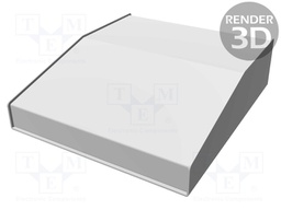 Enclosure: desktop; 1456; X: 254mm; Y: 287mm; Z: 76mm; aluminium; blue