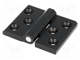 Hinge; Width: 76mm; zinc and aluminium alloy; black; H: 60mm
