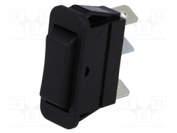 ROCKER; SP3T; Pos: 3; (ON)-OFF-(ON); 16A/250VAC; 20A/28VDC; black