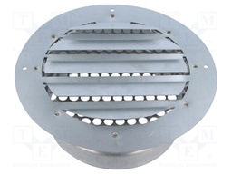 Ventilation grille; silver; zinc plated steel; Ø160mm