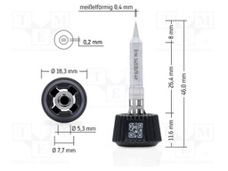 Tip; chisel; 0.4mm; longlife; for soldering station