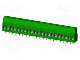 Connector: PCB terminal block; terminal; angled; Plating: tinned
