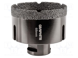Diamond hole saw; 68mm; glaze,ceramic tile; Thread: M14