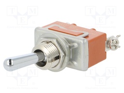 Switch: toggle; Pos: 2; SPST; ON-OFF; 15A/250VAC; 15A/30VDC