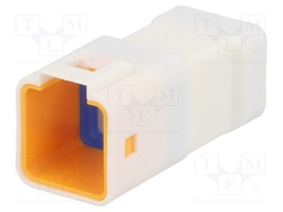 Plug; wire-wire; male; JWPF; 2mm; PIN: 8; w/o contacts; 100V; 3A; IPX7