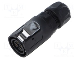 Connector: circular; Quicklock; plug; female; straight; PIN: 4; 400V
