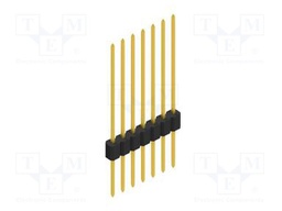 Connector: pin strips; pin header; male; PIN: 7; 1.27mm; THT; 1x7
