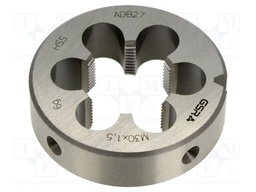 Threading die; M30; 1.5; high speed steel; H: 18mm; Øout: 65mm