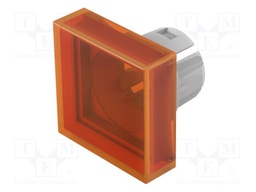 Actuator lens; 16mm; 51; orange; plastic; 15.3x15.3mm