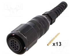 Plug; Size: 16; Connector: circular; MP-41; female; PIN: 13; 13A; IP67