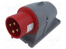 Connector: AC supply 3-phase; socket; male; angled; IP44; 32A