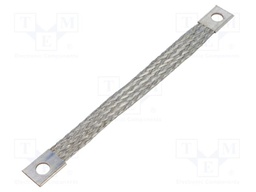 Braids; earthing tape; 10mm2; Ø1: 9mm; Ø2: 9mm; 90A; L: 180mm