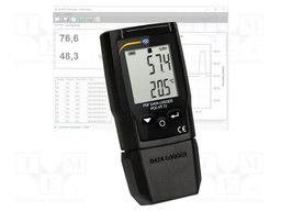 Data logger; temperature,humidity; Display: LCD 1,2"; ±1°C; ±5%
