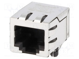 Socket; RJ45; PIN: 8; shielded,with isolation transformer; THT