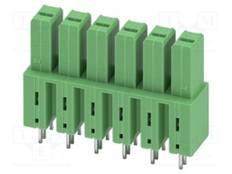PCB headers, nominal cross section: 6 mm?, color: green, nom