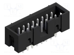 Connector: pin strips; pin header; male; PIN: 16; 2.54mm; THT; 2x8