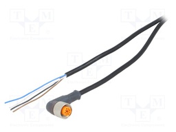 Connection lead; M12; PIN: 4; angled; 5m; plug; 240VAC; 4A; -40÷90°C